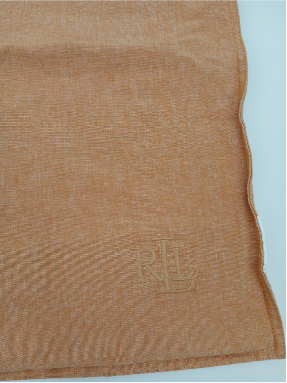 New CLASSIC Lauren by Ralph Lauren Yellow Cotton Monogrammed Pillow Cover 22X22